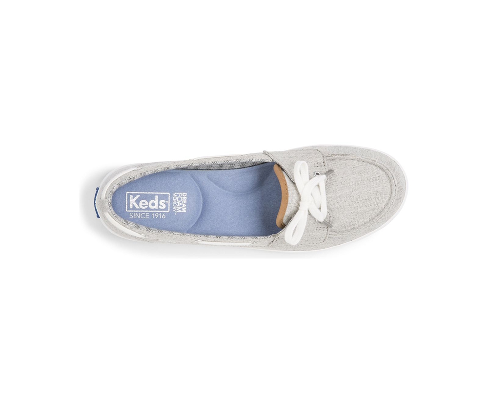 Slip Ons Keds Mujer Grises - Charter Chambray - 1205-TXNCO